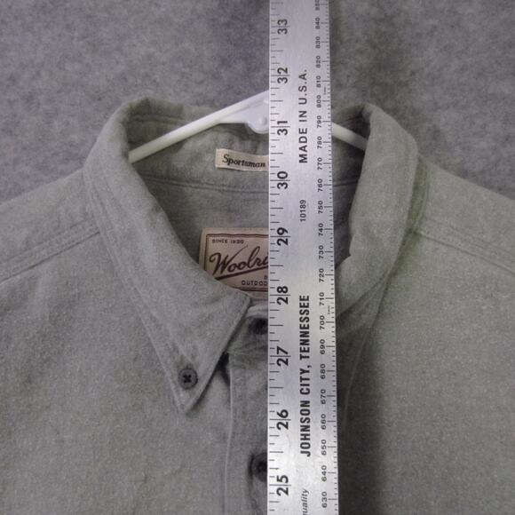 Vintage Woolrich Shirt Mens XL Green Sportsman Chamois Made USA Rugged 90s - Picture 5 of 10
